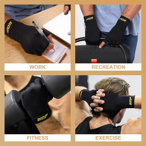 Relief,2 Compression Gloves For Pain PairsCopper Infused Arthritis Gloves