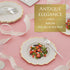 SILVER SPOONS Elegant Disposable Plates - (10 pc) Heavy Duty Salad Plates 8.25”, Fine Dining Plastic Dishes, Ivory/Gold