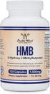 Double Wood Supplements HMB Supplement, Third Party Tested, Non-GMO, Gluten Free, 120 Capsules, 1000mg per Serving