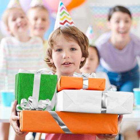 PLULON 60 Sheets Tissue Paper in Orange, Green, White for Gift Bags, St Patrick's Day, Birthday, Wedding, Holiday