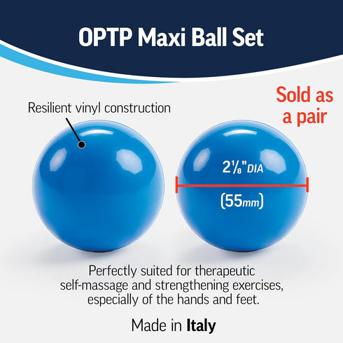 Set OPTP Maxi Balls Self-Massage Ball for Therapy and Strength Exercises, Hand and Foot Roller to Relieve Tension