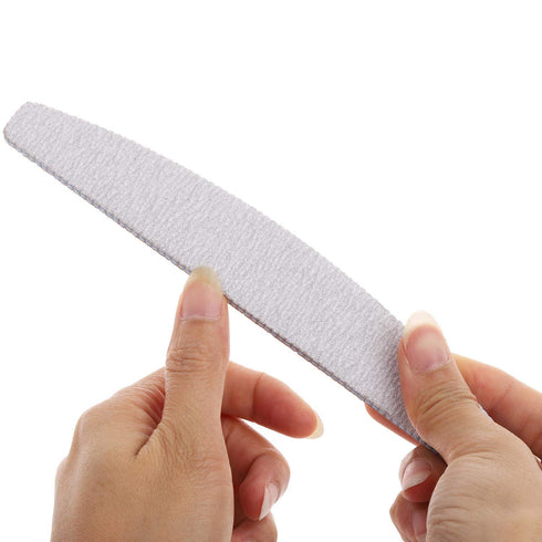 Nail File 25 Pack - 100/180 Grit Professional Doubled Sides Emery Boards for Gel & Acrylic Nails, Washable