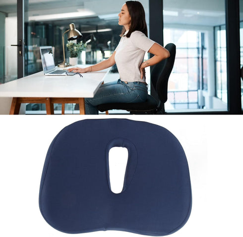 POTRUWE Seat Cushion for Desk Chair and Office, Chair Cushion with Memory Foam, Back Support Pillow Memory Foam Seat