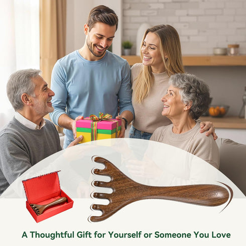 Wooden Handheld Manual Massage Tools, Meridian Massage Brush, Scalp Massage Tool, Head Massager, Neck Massager, Back