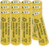 12 Packs 1.2V 800mAh NI-CD AA Rechargeable Batteries for Garden Landscaping Solar Lights, Security Lights