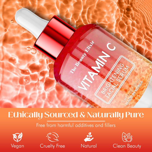Vitamin C Brightening Facial Serum, Anti-Aging Skincare for All Skin Types, Hydrating and Nourishing, 1.69 Fl. Oz