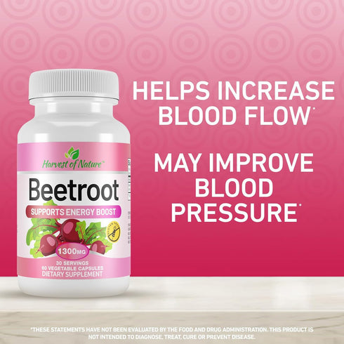 Beet Root, 1300 mg for Enhanced Energy and Circulation
