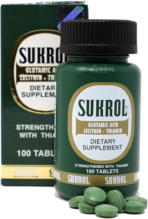 SUKROL Vitamin, 100 Tablets, Improve Healthy Brain Function, Bottle