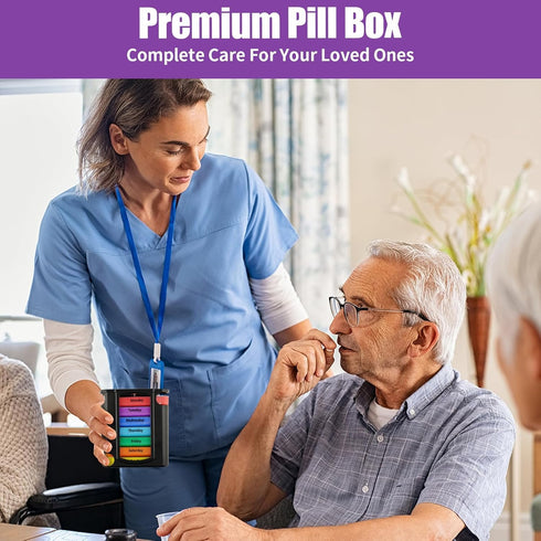 Vunpok Organizer,7 4 7 4.0) Weekly Pill Day Pill Organizer Times a Day Medication Reminder, Medicine Organizer