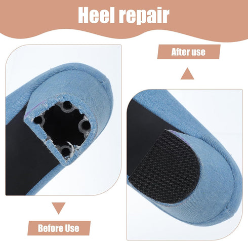 Matwsec 2 4 mm Pairs Shoe Heel Repair Rubber Pads, Cuttable Square Boot Heel Replacement, Anti-Slip Shoe Heel Repair