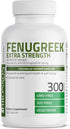 Bronson Fenugreek Seed Powder Capsules Extra Strength, Non-GMO, Vegetarian, 300 Capsules