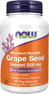 NOW Grape Seed Extract, Maximum Strength 500 mg - 90 Veg Capsules