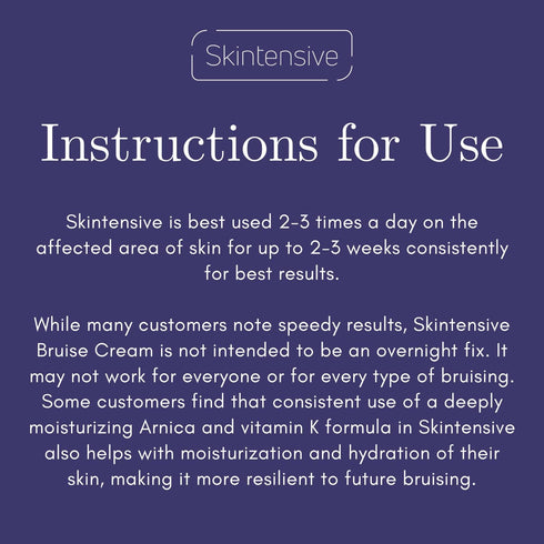 SKINTENSIVE Arnica Bruise Cream for Thin Skin, Moisturizing, Vitamin K C and E, 4 Oz