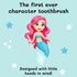 Kids Manual Toothbrush for 2-10 Year Old - Aqua The Mermaid | Soft Bristles, Easy Grip Handle, Bonus Brush Head