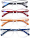 AQWANO 4 Pack Blue Light Filter Reading Glasses for Men and Women