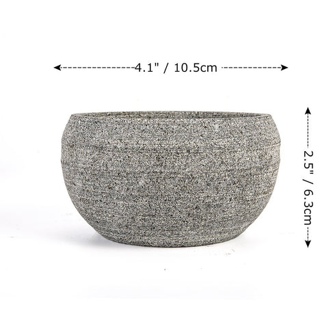 Shaving Soap & Cream Bowl for Men, Natural Granite Stone - Keeps Warm Better, Easier to Lather