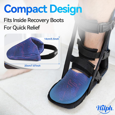 Pack Pack Hammer Hilph Foot & Toes Ice Wrap for Broken Toes & Surgery Recovery, Wearable Forefoot Gel Ice Cold Therapy