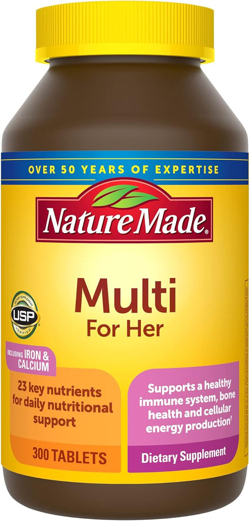 Nature Made Women's Multivitamin Tablets, 300 Count, Daily Nutritional Support