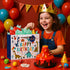 LEAYUGF 13.8" Large Dinosaur Gift Bag with Tissue Paper and Card For Kids Boys Birthday Dinosaur Themed Party Supplies
