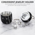 Bling Small Pill Organizer Travel Keychain Waterproof Pill Box for Purse, Portable Medicine Holder with Key Chain