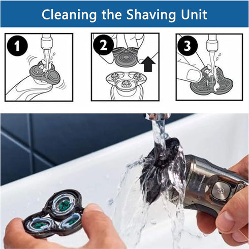 SH60/72 Replacement Heads for Philips Series 6000 Razor Shavers, Compatible with Norelco Models S6810/82, S6850/85