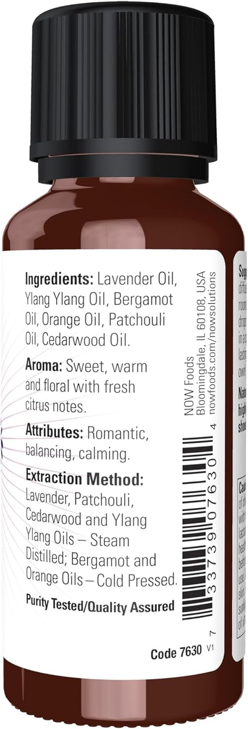 NOW Essential Oils Bottled Bouquet Oil Blend - Floral Aromatherapy Scent, 1-Ounce, Vegan, Child Resistant Cap