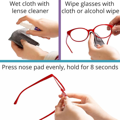 Sunglasses(15mm 7mm 3.2mm) (10 GMS Optical Adhesive Anti-Slip Halfmoon Air Bag Cushion Silicone Nose Pad Reduce
