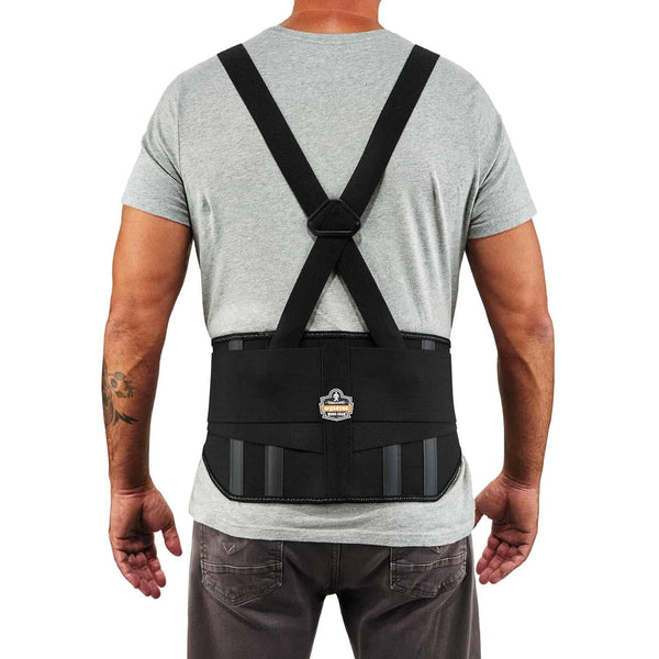 Ergodyne ProFlex 1600 Back Support Brace, 9" Extended Support, Small, Black