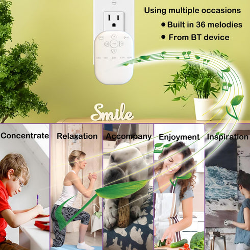 UNIONOW 36 White Noise Machine, Wireless Connect with Relaxing Sounds Including Nature and White Noise, Small Speaker