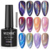 MIZHSE 10ml Universal Rainbow Cat Eye Gel Polish, Laser Holographic 9D Soak Off LED U V Nail Art Varnish with Magnetic