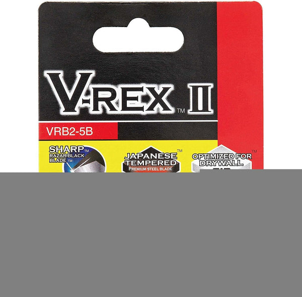 Tajima VRB2-5B V-REX II Premium Utility Knife Blades, 5-Pack, Tempered Steel