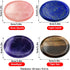 Marrywindix 4 Packs Natural Thumb Worry Stone Set - Pink Crystal Amethyst Tiger Eye for Anxiety Relief
