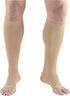 Truform Short Length Surgical Stockings, 18 mmHg Compression, Knee High, Open Toe, Beige, X-Large