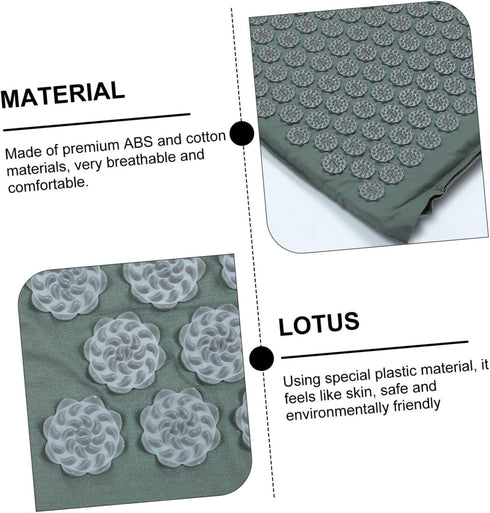 Set Veemoon Shiatsu Acupressure Massage Mat Practical Massage Pillow with Bag for Home Relaxation and Back Therapy