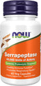 NOW Supplements Serrapeptase 60,000 Units, 60 Veg Capsules, Promotes Respiratory Health and Immune Function*