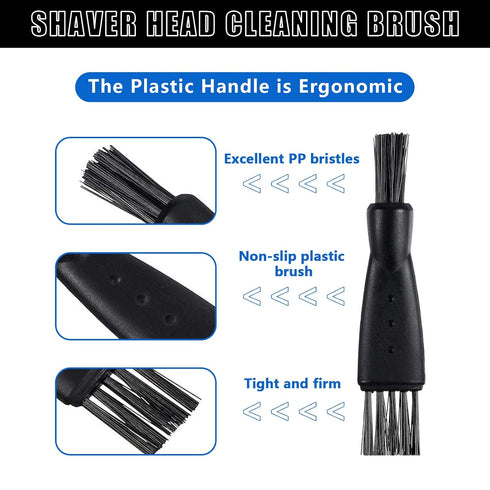 Shaver Replacement Head 6PCS - Compatible with Microtouch Solo, 2PCS Shaver Clean Brush with Box