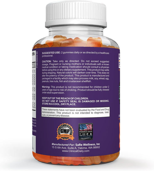 Complete Kids Multivitamin Daily Gummy Supplement, 90 Gluten Free Gummies for Brain, Vision, Bone Health