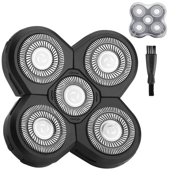 Upgraded 5 Blades Shaver for Head Shaver, 5D Men's Electric Shaver Replacement Heads for Many Main Brands