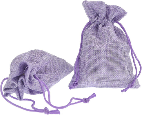 20pcs Burlap Bags with Drawstring - 3.9 x 5.5 inch Linen Gift Bags for Jewelry, Christmas, Wedding Party Favor (Light