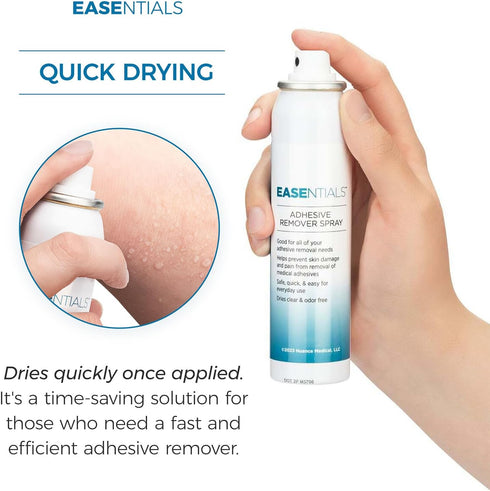 Skin-Friendly No Sting Adhesive Remover Spray, 50 ml (2 Pack), Ideal for Ostomy Patients, Sensitive Skin, Quick Dry