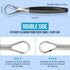 Tongue Cleaner, Stainless Steel Tongue Scraper for Fresh Breath, Black and Red, Small Size