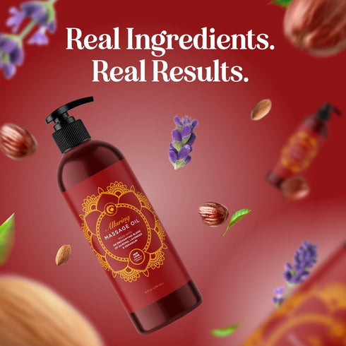 Relaxing Massage Oil for Massage Therapy - Aromatherapy Full Body Massage Oil with Enchanting Lavender Ylang Ylang
