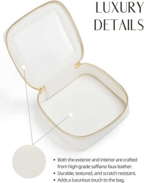 Small Clear Cosmetic Bag for Purse - Mini Makeup Bag for School, Waterproof Square Pouch with Zipper