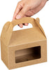 Bio Tek 6 x 3.5 x 3.5 Inch Gable Boxes for Party Favors, 25 Attractive Gift Boxes with Clear PET Window.