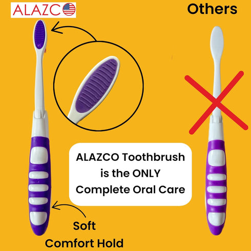 4 Pack Comfort Hold Travel Toothbrush, Folding Medium Bristle Brushes, Compact Size, TSA Approved