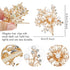 inSowni 4 Pack Luxury Glitter Jeweled Gems Rhinestones Vintage Butterfly Metal Barrettes Hair Clips