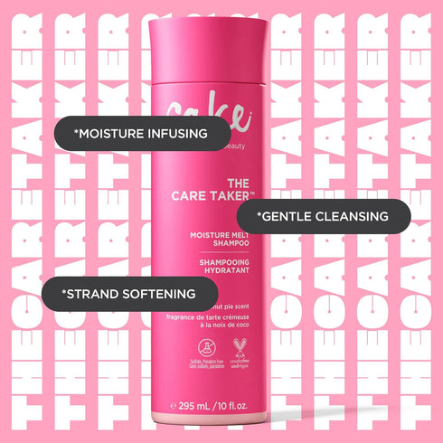 Cake Beauty Moisturizing Shampoo - The Care Taker, Hydrates Dry Hair with Coconut Water, 10 fl oz
