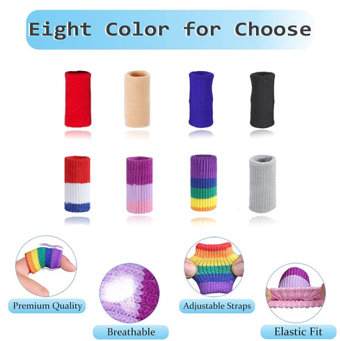 10 Pcs Finger Compression Sleeves, Protectors for Trigger Finger, Arthritis, Swelling, Breathable Pain Relief