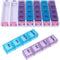 YOSADIER Colorful 28-Compartment Pill Organizer Box, Weekly Medicine Storage Case with Push-Button Flip