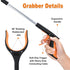2-Pack Extra Long 32 Inch Grabber Reacher Tool, Foldable Pick Up Stick with Magnetic Grip, Trash Picker Tool (Orange)